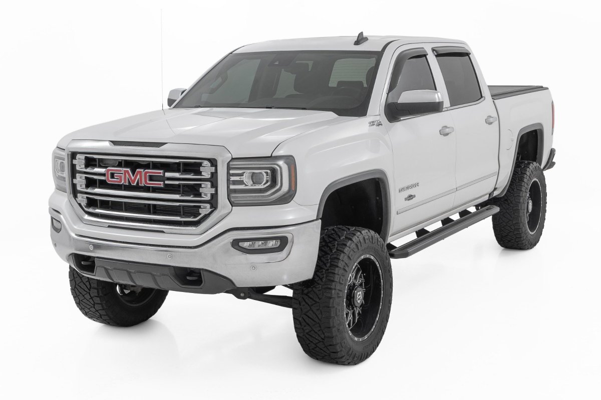 GMC 2500HD LED Running Boards - Rough Country - Bluetooth-Controlled, Crew Cab - Multi-Color - '07-'19